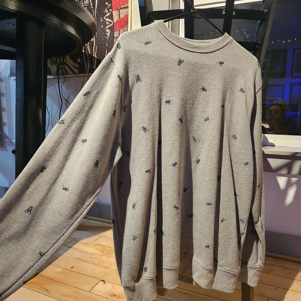 Vans Gray Crewneck Sweater with Pattern